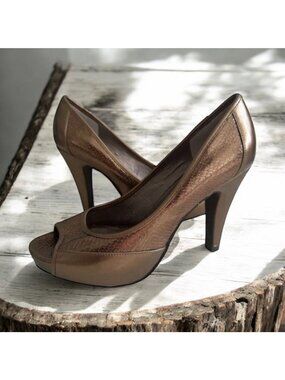 STEVE MADDEN Womens Bronze Lydia Heels Size 8